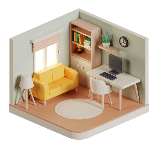 illustration 3D logement étudiant